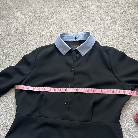 Coach dress with detachable chambray collar, black, size 14 EUC - Picture 9 of 12